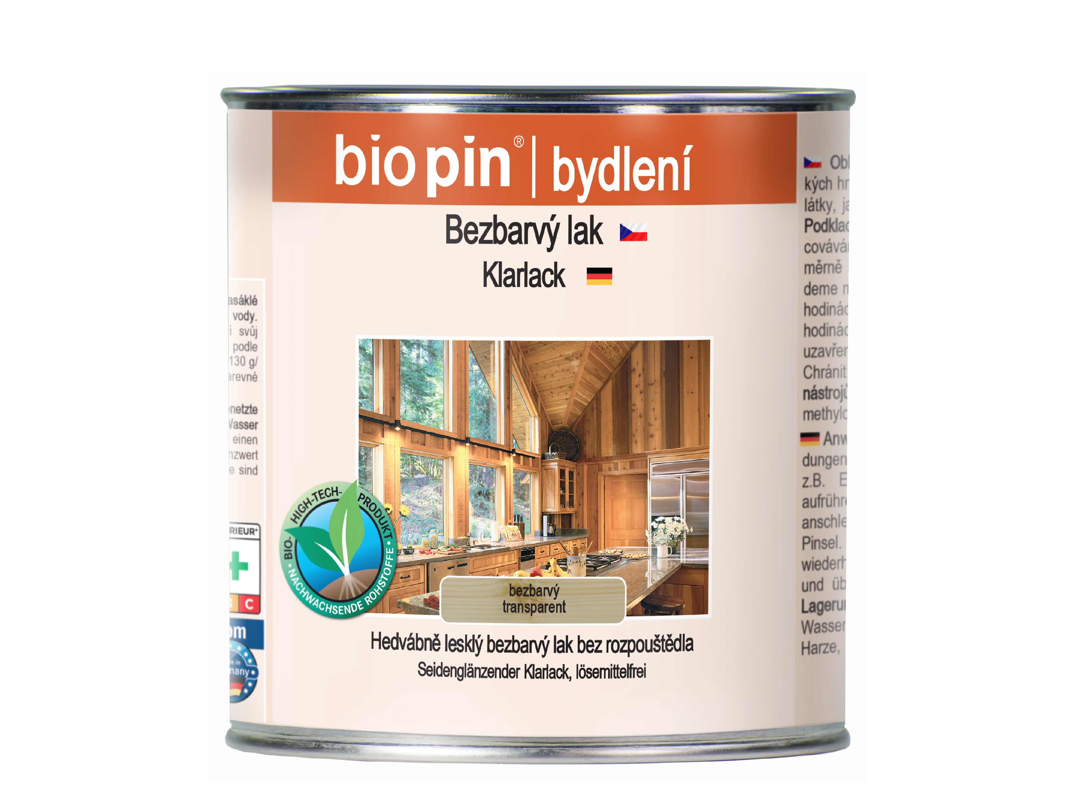 BioPin Bezbarvý lak na dřevo - 2,5l